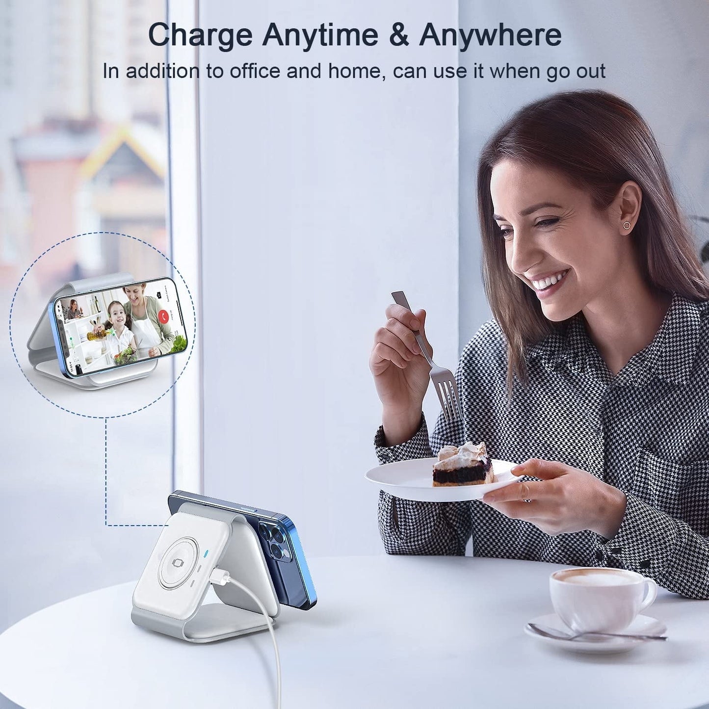 3-In-1 Wireless Charger, Magnetic Foldable Design Charging Station Compatible with Multiple Devices Including Iphone 17/16/15/14/13 Series, Airpods 4/3/Pro, and Iwatch