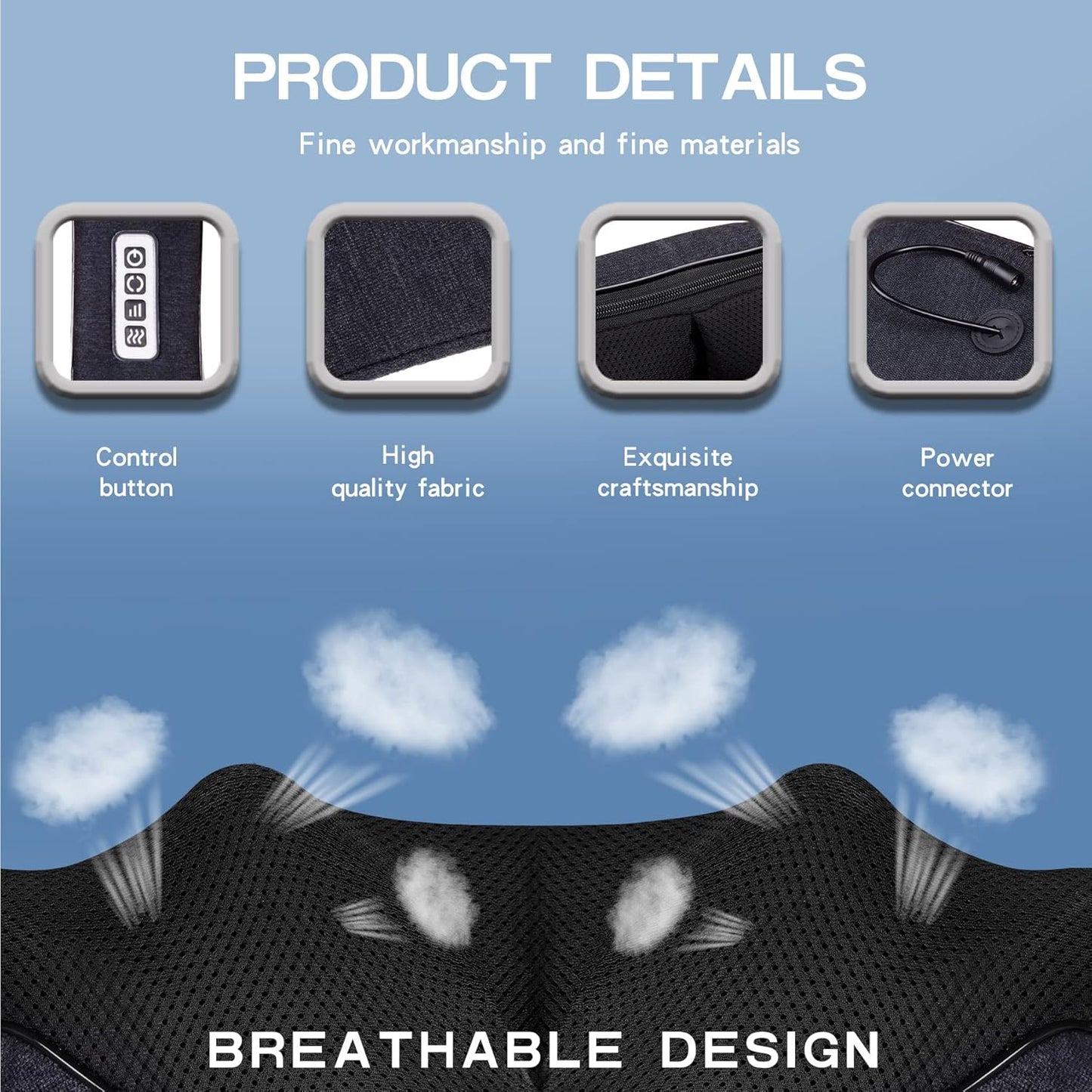 Mothers Day Gifts for Mom Wife Women, Shiatsu Back Shoulder and Neck Massager with Heat, Electric Deep Tissue 4D Kneading Massage, Best Gifts for Men Dad Husband, Fathers Day, Christmas