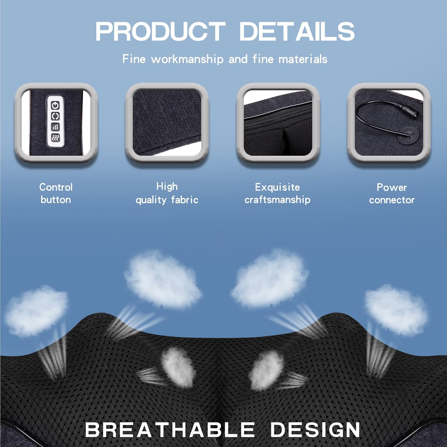 Mothers Day Gifts for Mom Wife Women, Shiatsu Back Shoulder and Neck Massager with Heat, Electric Deep Tissue 4D Kneading Massage, Best Gifts for Men Dad Husband, Fathers Day, Christmas
