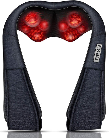 Mothers Day Gifts for Mom Wife Women, Shiatsu Back Shoulder and Neck Massager with Heat, Electric Deep Tissue 4D Kneading Massage, Best Gifts for Men Dad Husband, Fathers Day, Christmas