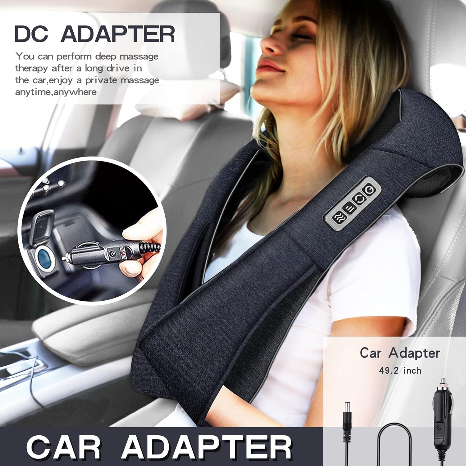 Mothers Day Gifts for Mom Wife Women, Shiatsu Back Shoulder and Neck Massager with Heat, Electric Deep Tissue 4D Kneading Massage, Best Gifts for Men Dad Husband, Fathers Day, Christmas